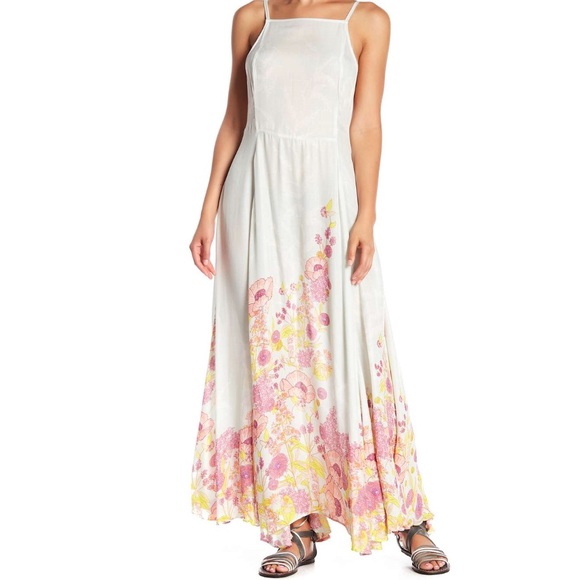 Free People ‘Embrace It’ Cascading Floral Maxi NWT - Picture 3 of 6